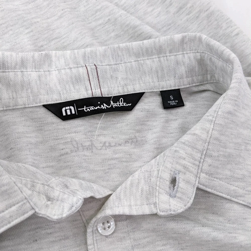 Travis Mathew Size S Men's Polo In Light Gray - Picture 7 of 8